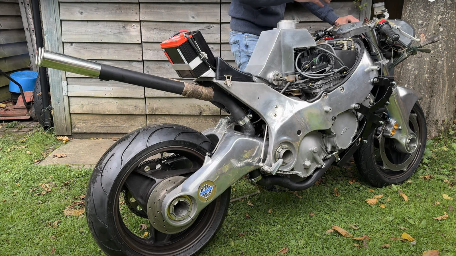 The Norton Nemesis engine starts for the first time in decades